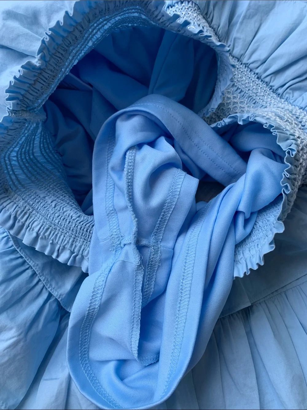 TCEC Light Blue Ruffled Mini Skort, Size L. - Picture 8 of 8